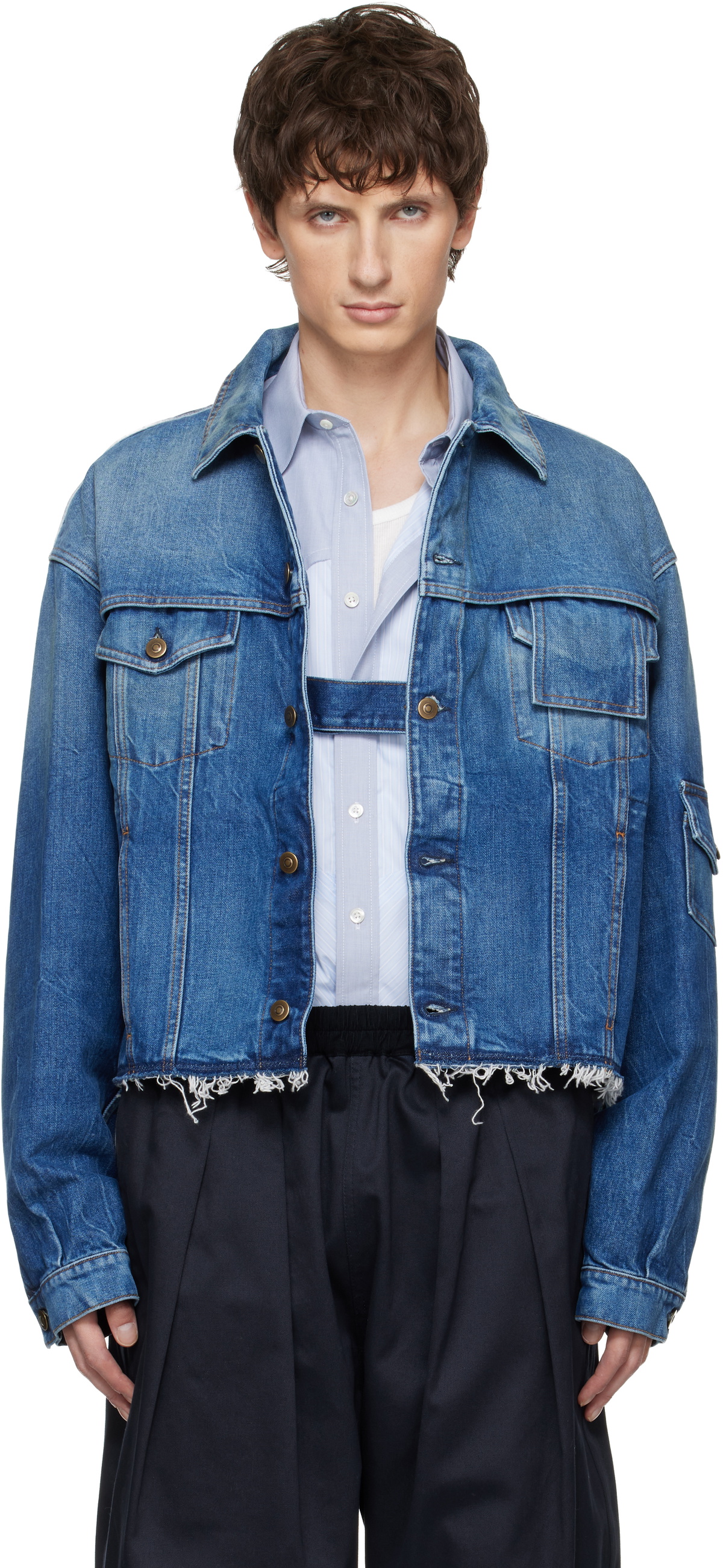 新品未使用 MAISON MARBLE Tulle Denim Jacket 再販】Tulle Denim Jacket – MAISON MARBLE