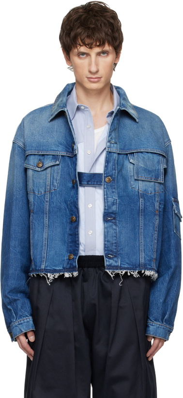 Photo: Maison Margiela Blue Frayed Denim Jacket
