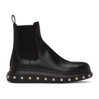 Alexander McQueen Black Liquid Spaz Chelsea Boots