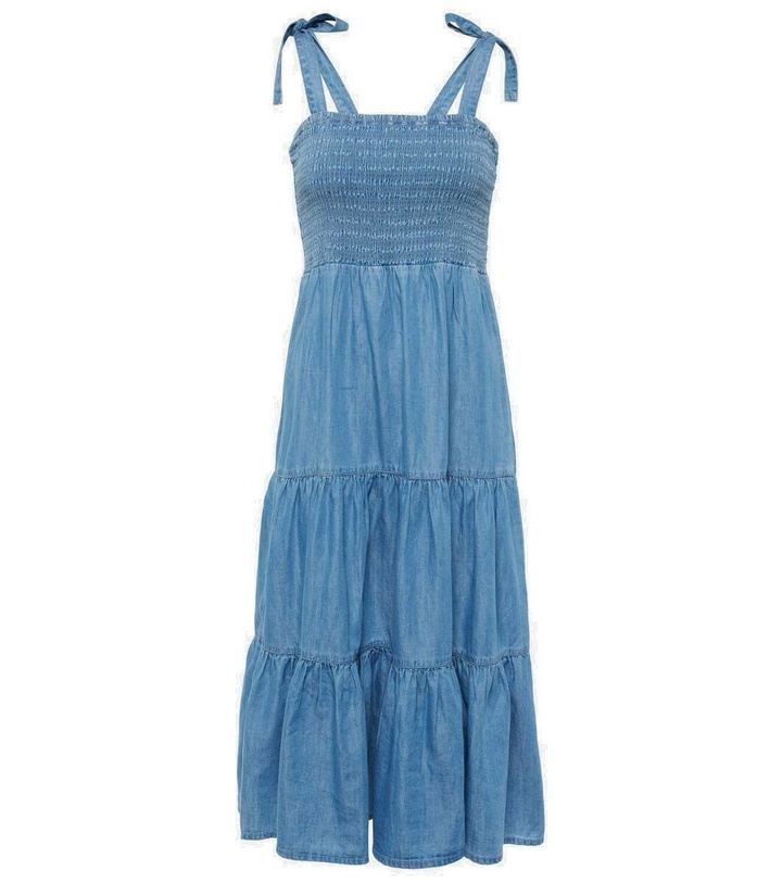 Photo: Veronica Beard Tola tiered cotton-blend midi dress