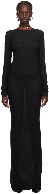 Photo: Ludovic de Saint Sernin Black Simple Maxi Dress
