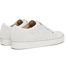 Lanvin - Cap-Toe Suede and Leather Sneakers - Men - Off-white