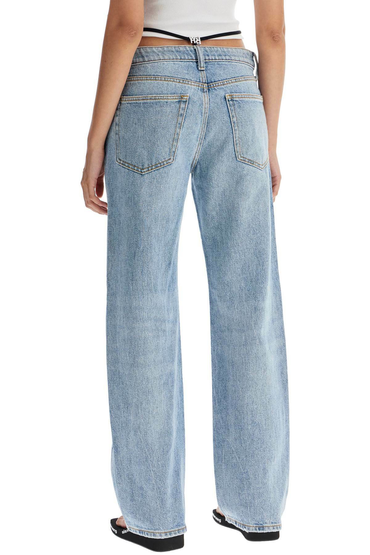 ALEXANDER WANG straight jeans with integrated thong Blue ALEXANDER WANG straight jeans with integrated thong Blue
