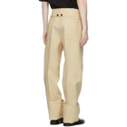 Jil Sander Beige Wool Turn Up Cuff Trousers