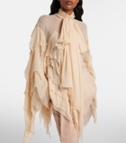 Blumarine Ruffled scarf-detail georgette blouse