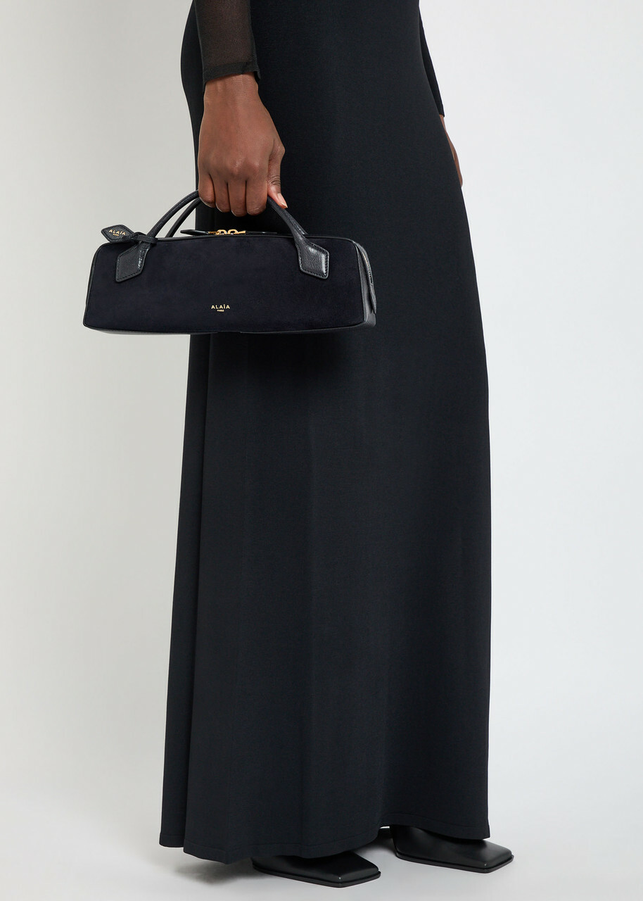 Alaïa Le Teckel Suede Clutch - Navy - One Size