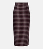 Emilia Wickstead Lorelei houndstooth genzianella pencil skirt