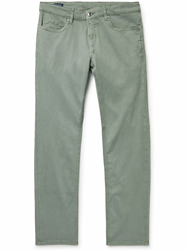 Photo: Peter Millar - Wayfare Slim-Fit Stretch-TENCEL™ and Cotton-Blend Twill Trousers - Green