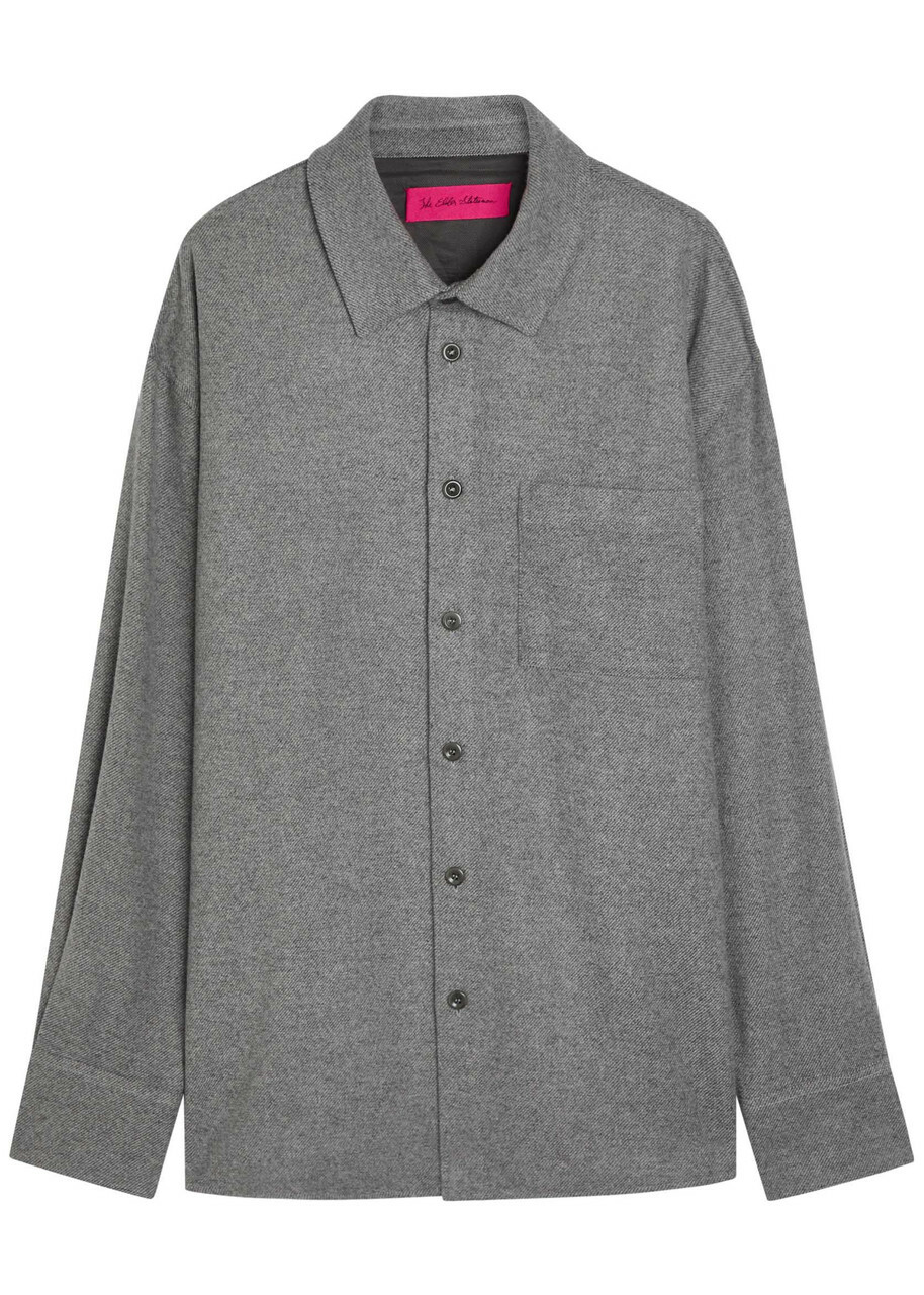 The Elder Statesman Wool-blend Overshirt Grey