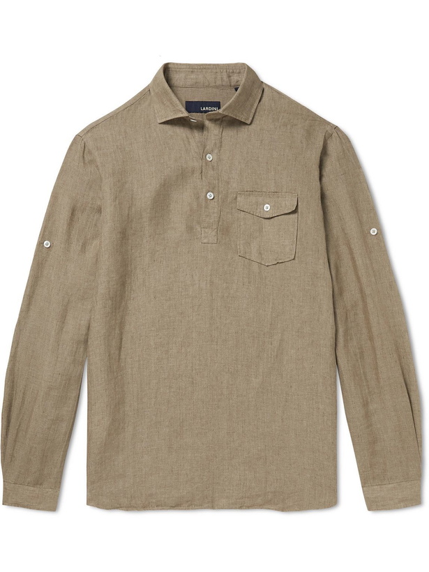 Photo: Lardini - Linen Half-Placket Shirt - Neutrals