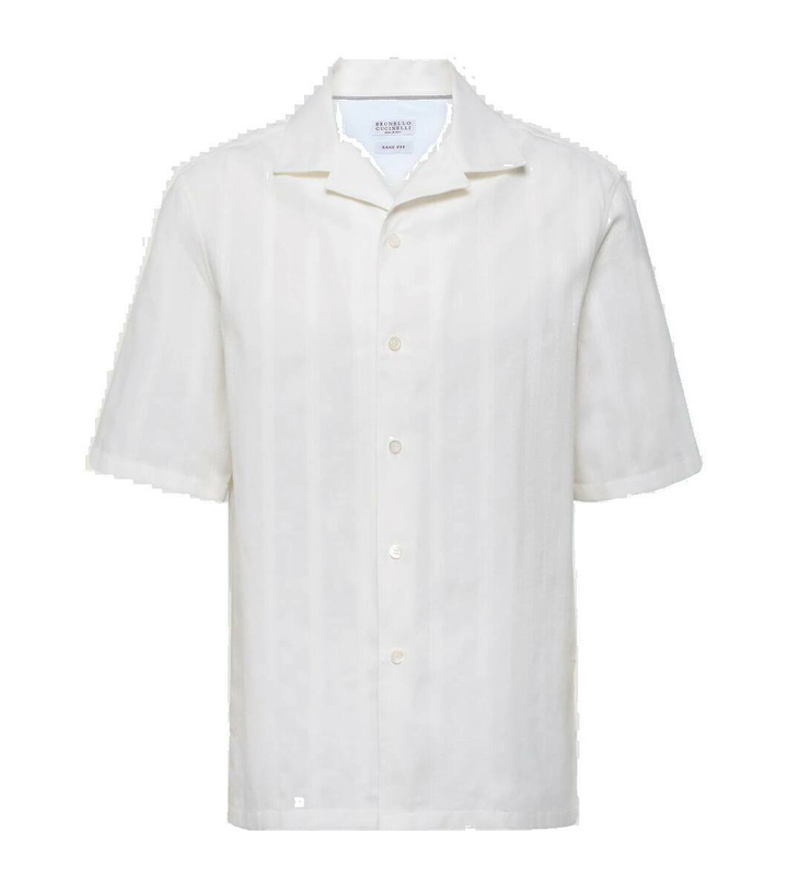 Photo: Brunello Cucinelli Striped cotton Panama shirt