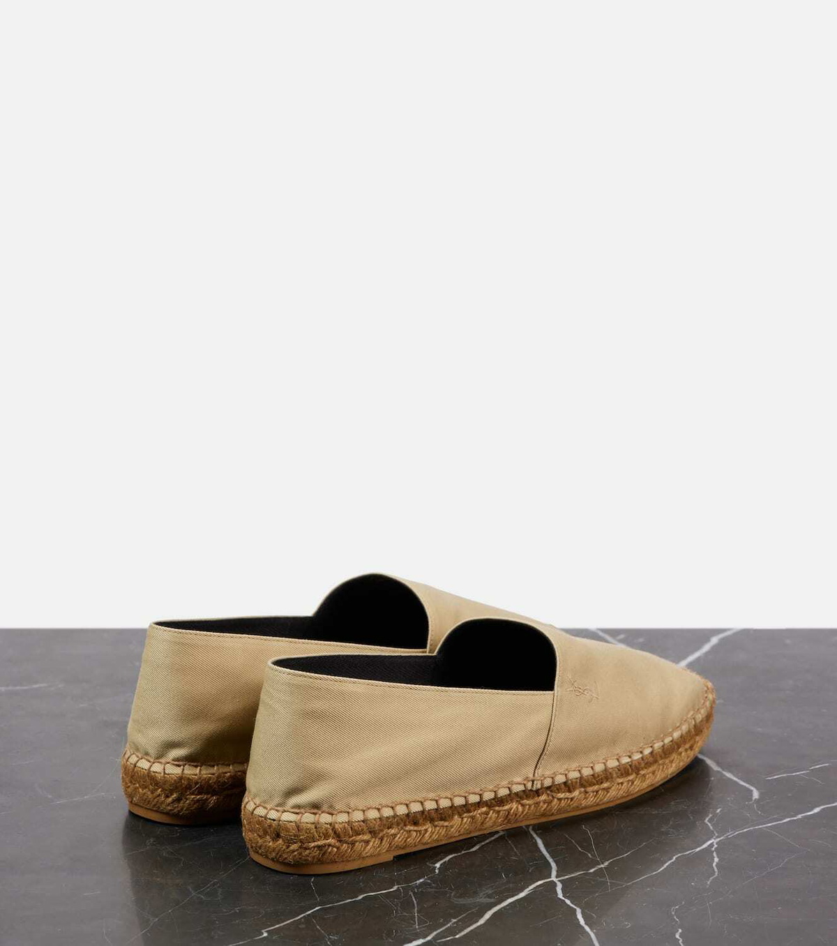 Saint Laurent Cassandre cotton gabardine espadrilles