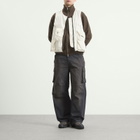 Stone Island Men's Cotton Nylon Micro Ripstop Utility Vest in Ivory