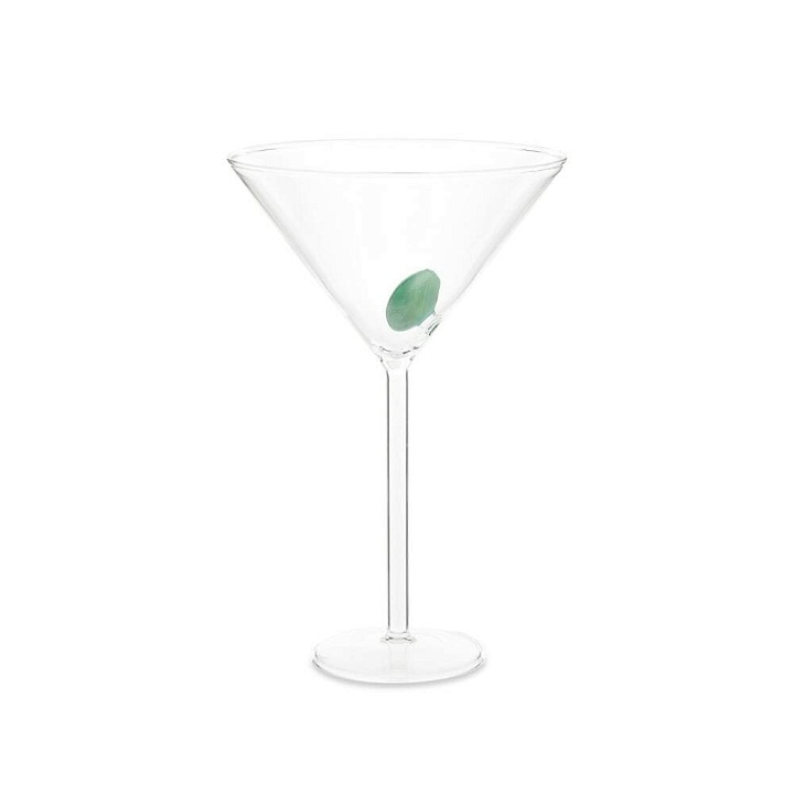 Photo: Maison Balzac Martini Cocktail Glass in Clear/Green