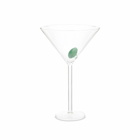 Maison Balzac Martini Cocktail Glass in Clear/Green