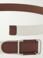 Loro Piana - 2.5cm Leather-Trimmed Cotton-Canvas Belt - Neutrals