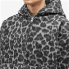 Edwin Men's Daimon Hooded Jacket Lined in Black/White Leopard
