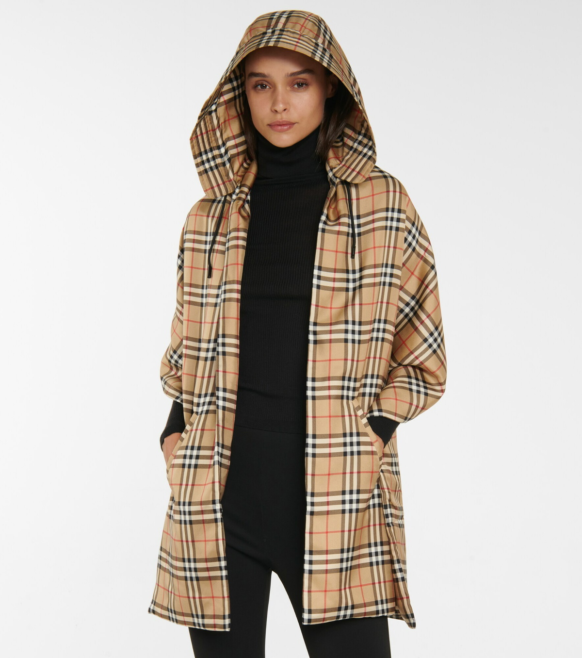 Burberry - Hooded silk cape Burberry