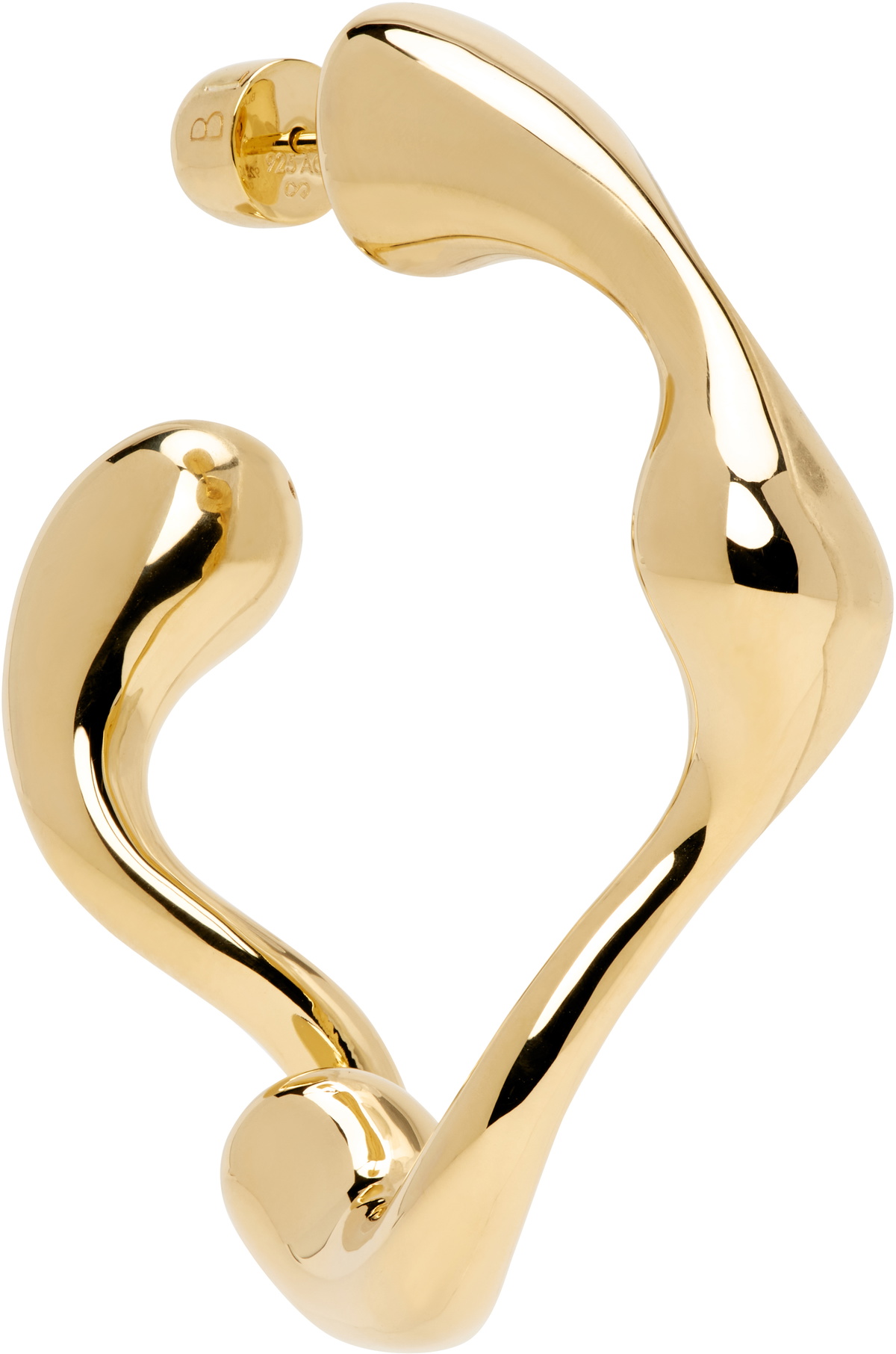 Maria Black Gold Splash Hoop Large Right Single Earring