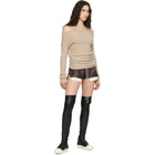 Rick Owens Beige Tower LS Cowl Sweater