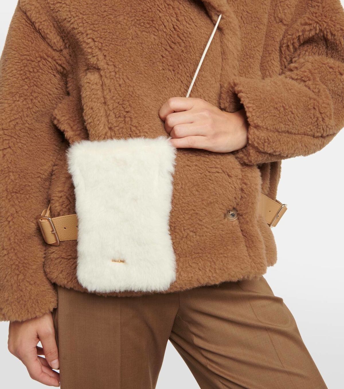 Max Mara Crossy teddy phone pouch Max Mara