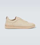 Zegna Triple Stitch leather low-top sneakers