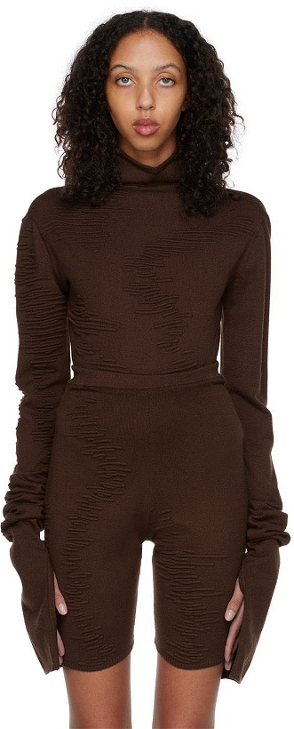 Photo: SELASI SSENSE Exclusive Brown KBN Knitwear Edition Bodysuit
