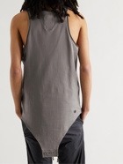 RICK OWENS - Champion Logo-Embroidered Cotton-Jersey Tank Top - Gray - XS