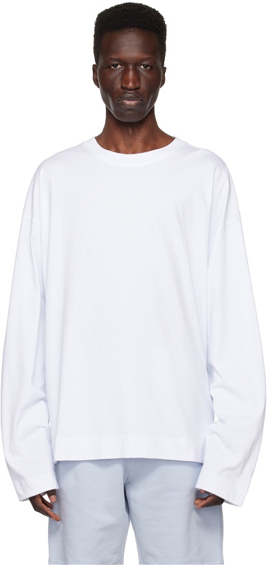 Photo: Dries Van Noten White Crewneck Long Sleeve T-Shirt