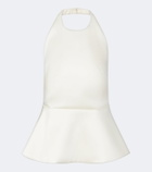 Róhe Bridal peplum halterneck top