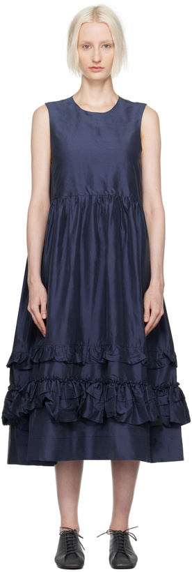 Photo: Cawley Navy Genevieve Midi Dress