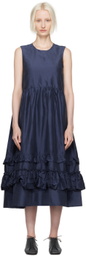 Cawley Navy Genevieve Midi Dress