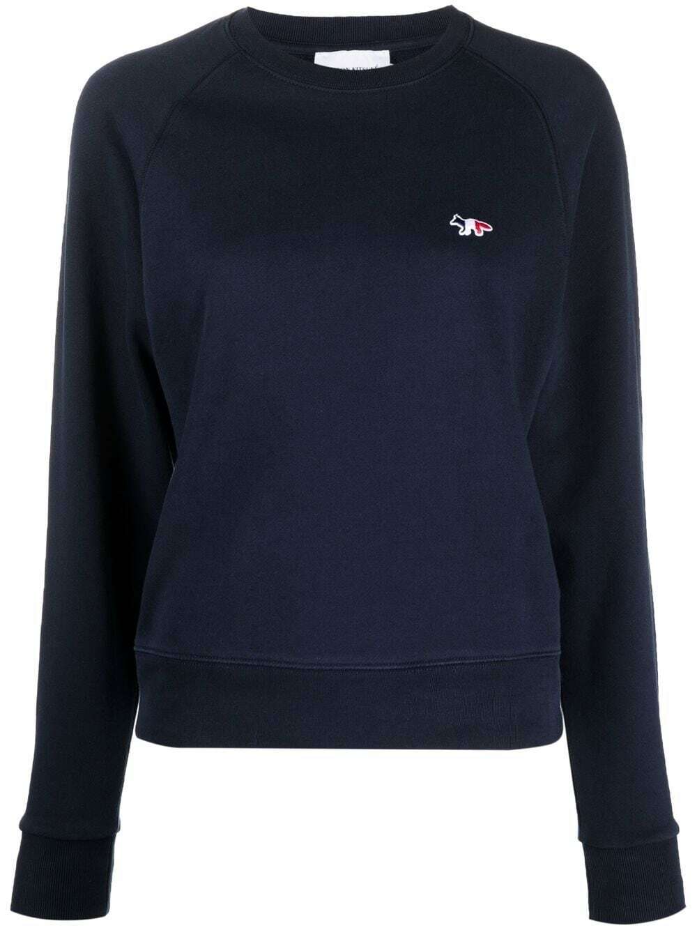 MAISON KITSUNE' - Tricolor Fox Logo Cotton Sweatshirt Maison Kitsune