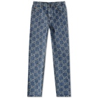 Gucci Men's GG Jacquard Jean in Blue
