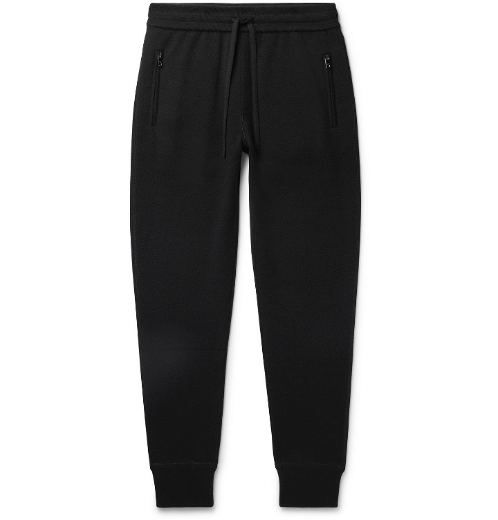 Photo: Dolce & Gabbana - Slim-Fit Cashmere Track Pants - Black