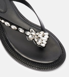 Simone Rocha Embellished leather thong sandals