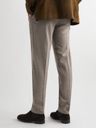 Rubinacci - Straight-Leg Pleated Wool-Flannel Trousers - Neutrals