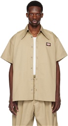 WILLY CHAVARRIA Tan Point Collar Shirt