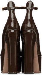 Valentino Garavani Brown Tan-Go Platform Heels