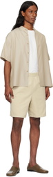 YLÈVE Beige Organic Cotton Corduroy Shorts
