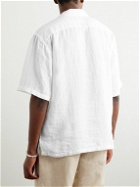 120% - Camp-Collar Linen Shirt - White
