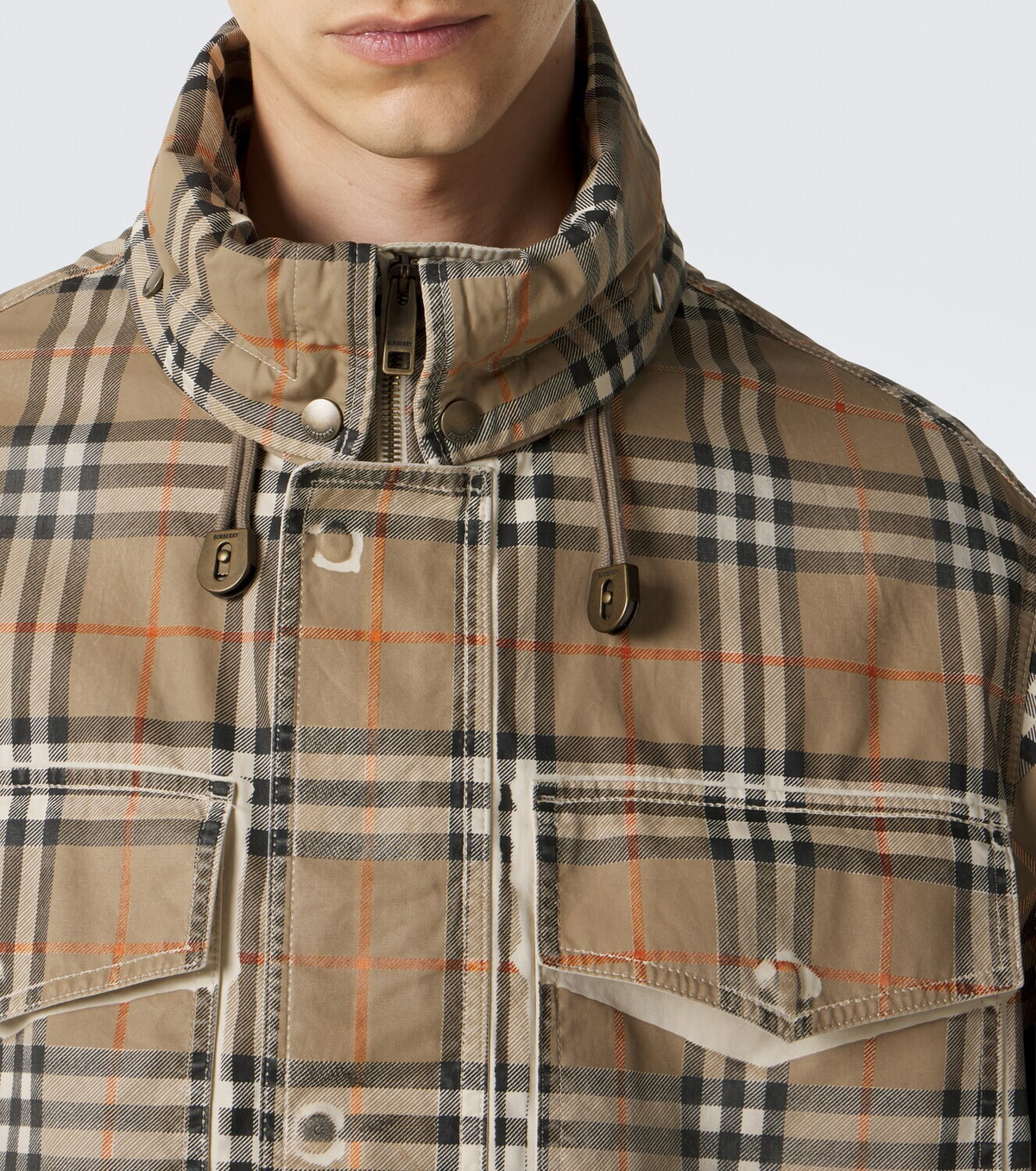 Burberry Burberry Check cotton gabardine parka