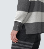 Thom Browne Striped virgin wool polo sweater