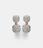Pomellato Nudo 18kt rose and white gold earrings with diamonds