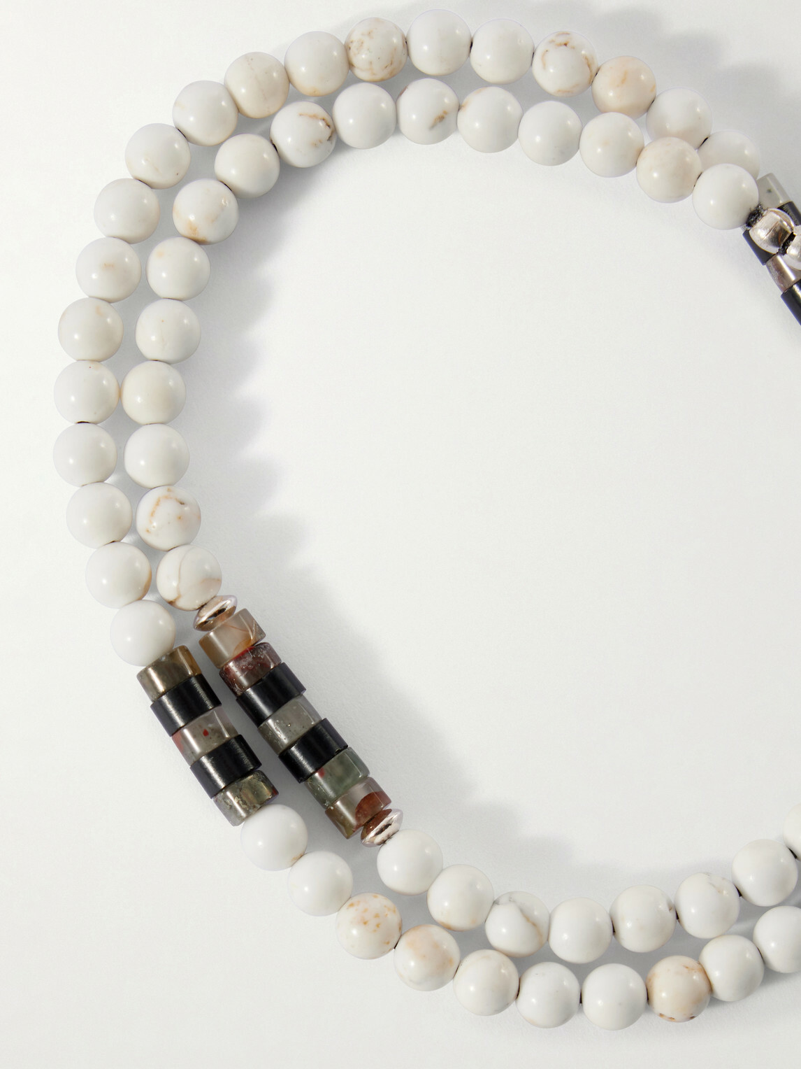Mikia - Sterling Silver Magnesite Bracelet - White