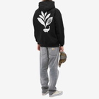 Magenta Men's Whale Plant Hoodie in Black