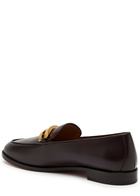Aquazzura Brandi Leather Loafers Brown