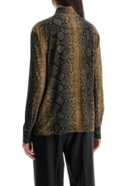 NORMA KAMALI brown python print long sleeve shirt Brown
