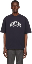 Balenciaga Navy Cotton T-Shirt