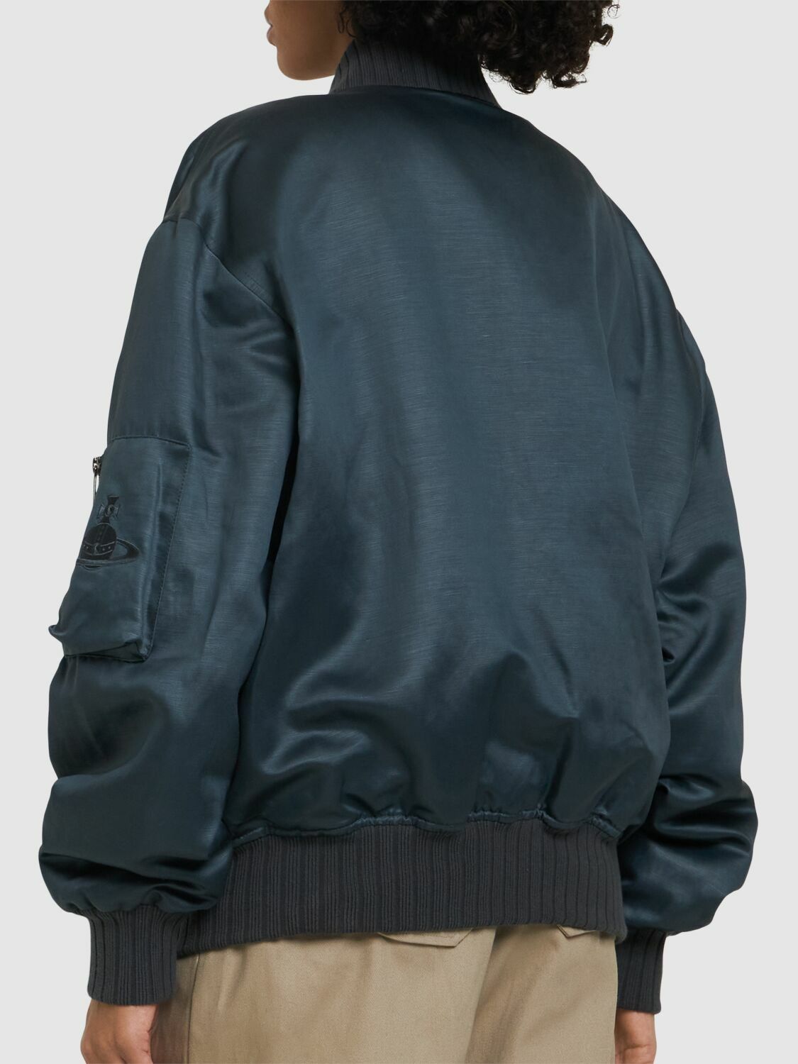 VIVIENNE WESTWOOD satin embroidered bomber